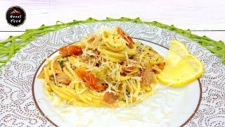 Спагетти с беконом и овощами. Простой и быстрый рецепт