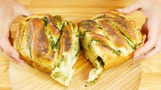 Домашний хлеб с чесноком и зеленью | Чесночный пирог