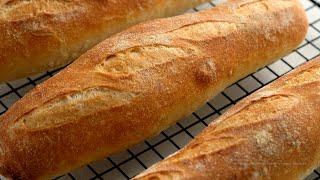 Домашний БАГЕТ. Очень вкусный домашний пшеничный хлеб. Простой рецепт. Печем хлеб. French Baguette.