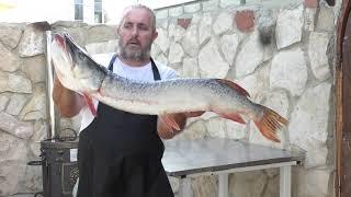 Рецепт армянских викингов, рыба на костре. 10 кг щука. Блюдо рыбака.
