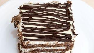 Шоколадный торт без выпечки из печенья