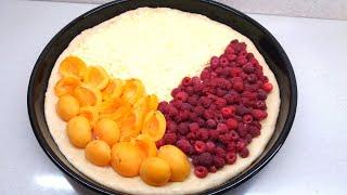 Пирог с творогом, малиной и абрикосами. Кулинарный канал "НА КУХНЕ У МАМЫ"
