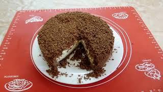 P Торт без выпечки Сметанник готовим Sour cream cake without baking Pastel de crema agria 20210107