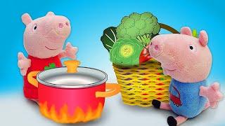 Свинка Пеппа и Джордж нашли древнюю книгу рецептов! — Игрушки из мультфильмов и превращающее зелье