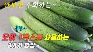 간단하고 맛있는 오이 한박스 요리 3가지~ [강쉪]  korea food recipe, 3 kinds of cucumber recipe,