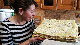 Торт Наполеон без выпечки за 20 минут, самый лёгкий рецепт с классическим заварным кремом