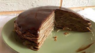 Блинный торт без выпечки низкокалорийный / быстрый торт