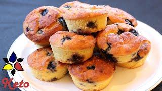 Blueberry Muffin with Lupin flour - keto, sugar free, gluten free | Keto Recipes