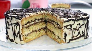Торт "Нежность" Бесподобный домашний торт!Бисквит + Вкуснейший крем + Шоколад