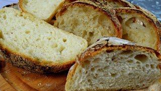 Простой рецепт домашнего хлеба в духовке | Delicious Homemade Ciabatta Bread recipe