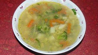 Постный овощной суп с чечевицей. Вкусный суп за 20 минут.