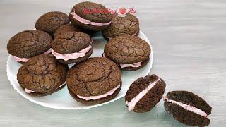 Мегашоколадное печенье Брауни с зефирной начинкой | Brownie Cookies | LoveCookingRu