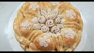 Bread with flowers | Питка с цветя | Питка с украса от солено тесто
