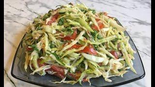 Необыкновенно Вкусный Салат с Икрой Минтая!!! / Салат из Капусты / Vegetable Salad With Caviar