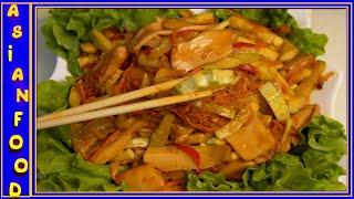 Кабачки по корейски,  азиатская кухня это вкусно даже если это  овощной салат,!