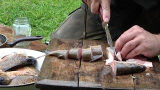 Разделка рыбы ножом. Подготовка рыбы для готовки без костей. Делаю скоросолку из белой рыбы.