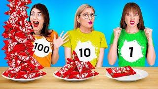ЧЕЛЛЕНДЖ «100 СЛОЕВ» № 2! || 100 слоев еды и косметики от 123 GO Like!
