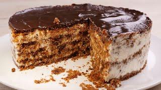 Торт БЕЗ ВЫПЕЧКИ - Вкуснейший сметанник без духовки. Самый быстрый и простой рецепт.