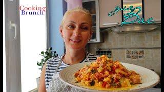 Овощи на сковороде |  Овощи на сковороде рецепты | Овощное соте с колбасой и яйцом