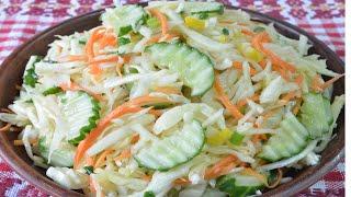 Рецепт салата из капусты, огурца, моркови и лимона. Готовлю 2 раза в день. Еда для диабетика 2 типа.