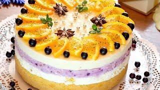 "Новогодний" торт-суфле с апельсинами и сливочным сыром!