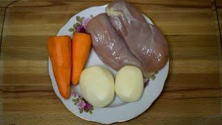 Беру картофель, морковь и немного мяса и готовлю вкусный Ужин!