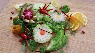 Карвинг из овощей☆ Как красиво нарезать овощи. Выпуск 4