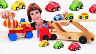 ПРО МАШИНКИ видео для детей. Автовоз, бетономешалка и Маша Капуки. Игры в машинки