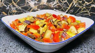 САЛАТ-ГАРНИР рататуй из запеченных овощей! Ароматный, чесночный овощной салат