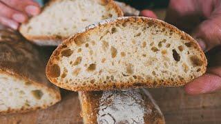 PANE SENZA IMPASTO – Ricetta facile del pane fatto in casa CROCCANTISSIMO fuori, SOFFICISSIMO dentro