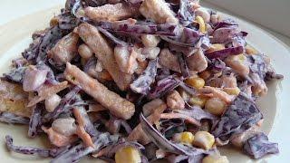 ВКУСНЫЙ салат быстрого приготовления "Хрустящий". Салаты рецепты на праздничный стол