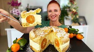 ЗИМНЯЯ КАРПАТКА с мандаринами Новогодний торт Люда Изи Кук пирог Карпатка королевская выпечка 2021