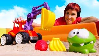 Развивающие видео для детей с машинками - Фрукты для Ам Няма - Маша Капуки и игры в песочнице