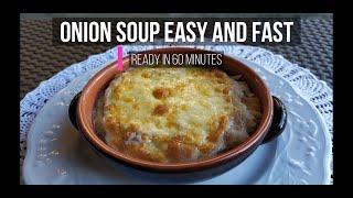 Onion soup easy and fast - Zuppa di cipolle facile e veloce