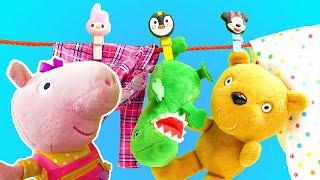 Свинка Пеппа мягкие игрушки - Уборка и инструменты - Развивающие видео для детей