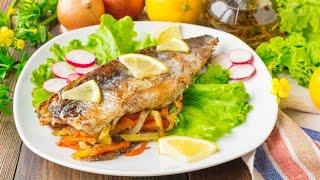 Рыба в фольге в духовке с лимоном и овощами 