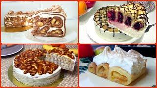 Блинный Торт 4 рецепта на Масленицу // 4 Crepes Cakes Recipes