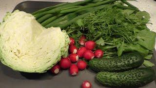 Яркий и Вкусный овощной салат на каждый день без майонеза ! БЫСТРО и ПРОСТО !