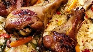 Голень Индейки с Рисом и Овощами | Вкусный Рецепт на Ужин | Простой и Очень Вкусный Рецепт