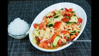 Овощной витаминный салат с редькой Дайкон за 5 минут. Постный , вкусный, полезный!