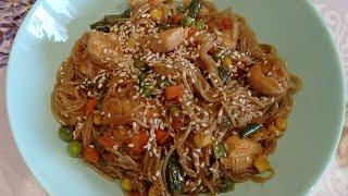РИСОВАЯ ЛАПША с курицей и овощами ☆ Рецепт азиатской кухни