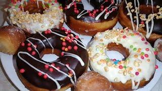 #Пончики из Дрожжевого теста с Шоколадной Глазурью #АмериканскиеПончики - Домашний Рецепт//Donuts