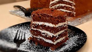 Самый САМЫЙ БЫСТРЫЙ торт за 30 минут , можно сразу подавать на стол ! Шоколадно- медовый торт !