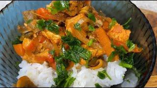 Курица с овощами стир-фрай на жасминовом рисе | Быстрые рецепты | Chicken | Vegetables | Rice