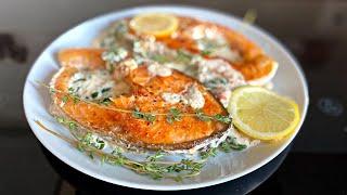 Рыба в сливочно-чесночном соусе!| Стейк форели — лучший рецепт! |Как приготовить стейк форели