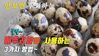 간단하고 맛있는 메추리알 요리 3가지~ 3 kinds of quail egg recipe, korea food recipe~ [강쉪]