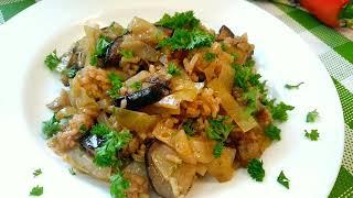 Рис с овощами на сковороде | Вкуснейший гарнир к мясу или рыбе!