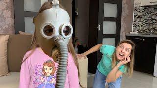 Даша и мама показывают для детей как делать маски