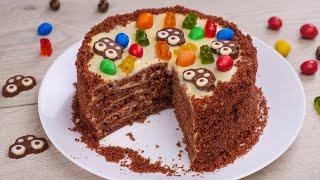 ТОРТ БЕЗ ВЫПЕЧКИ и духовки за 30 минут - Самый вкусный детский блинный торт на сковороде.