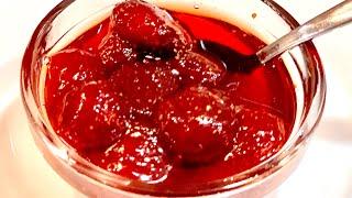 Сладко от ягоди - по този начин става с цели запазени плодове, красив цвят и вкус/Клубничное варенье